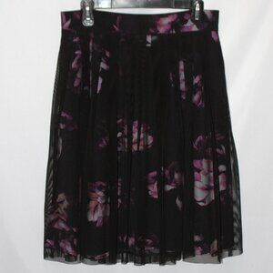 Antonio Melani A-Line Floral Skirt w/Mesh Size 8
